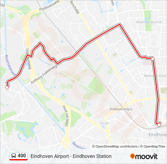 400 Bus Line Map