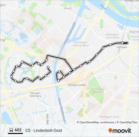 602 Bus Line Map