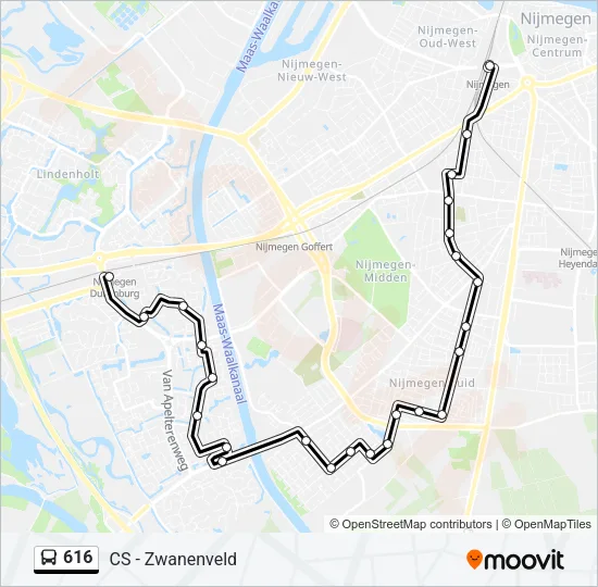 616 Bus Line Map