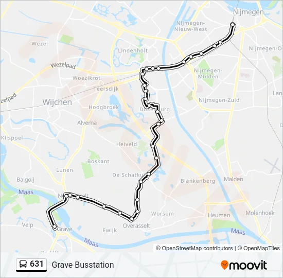 631 Bus Line Map