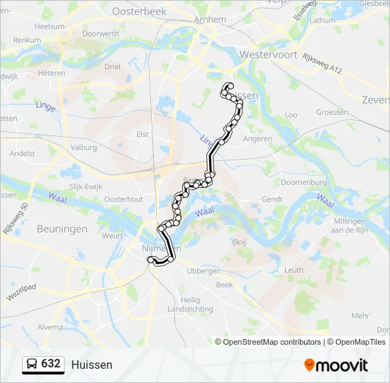 632 Bus Line Map