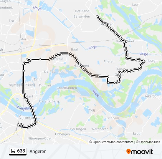 633 bus Line Map