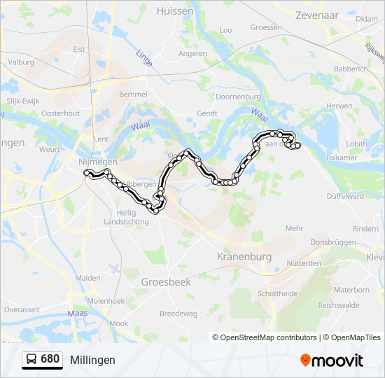 680 bus Line Map