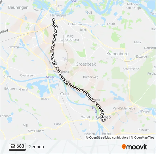 683 Bus Line Map