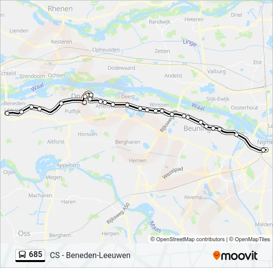685 Bus Line Map