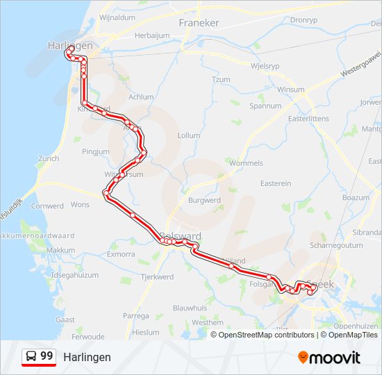 99 Bus Line Map