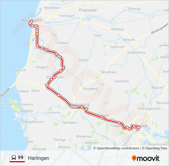 99 Bus Line Map
