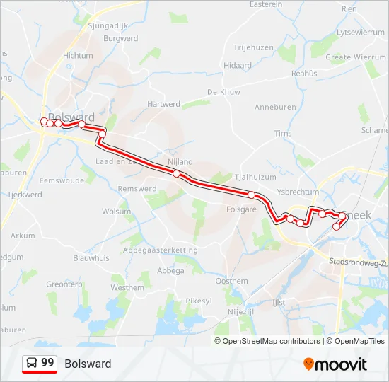 99 Bus Line Map