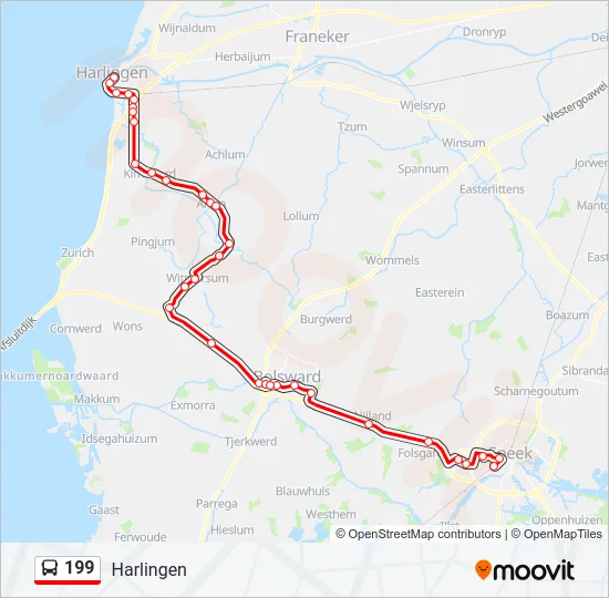 199 Bus Line Map