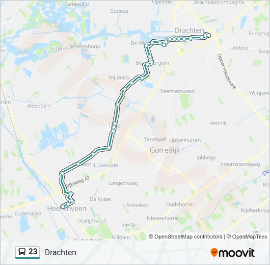 23 Bus Line Map