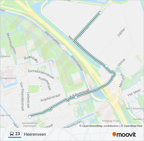 23 Bus Line Map