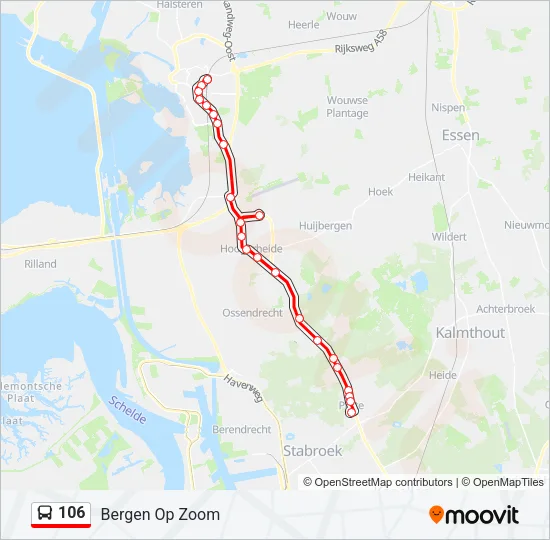 106 Bus Line Map