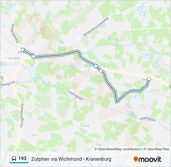 193 Bus Line Map