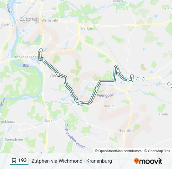 193 Bus Line Map