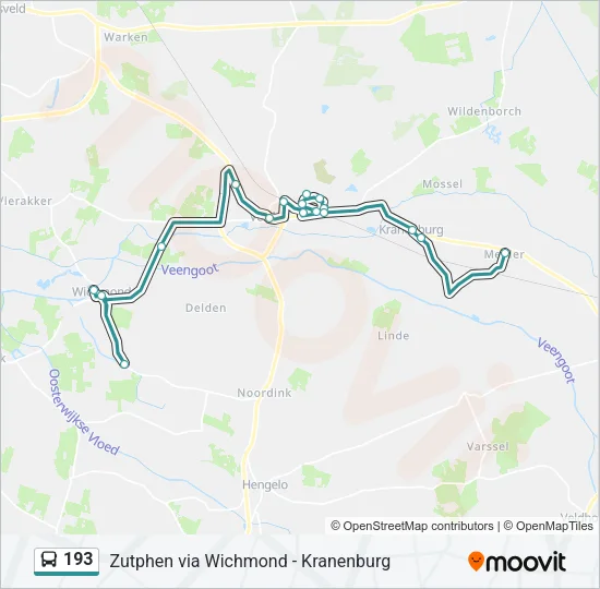 193 Bus Line Map