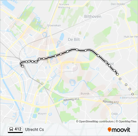 412 Bus Line Map
