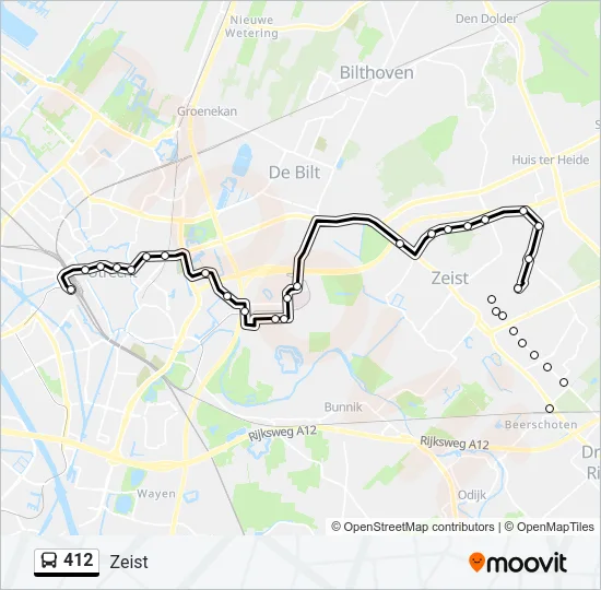 412 Bus Line Map