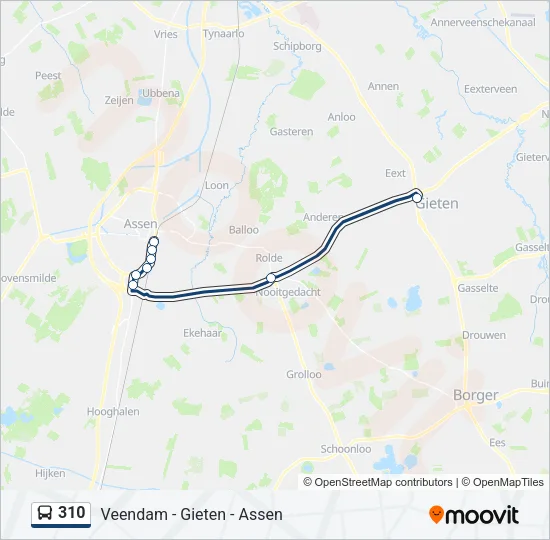 310 Bus Line Map