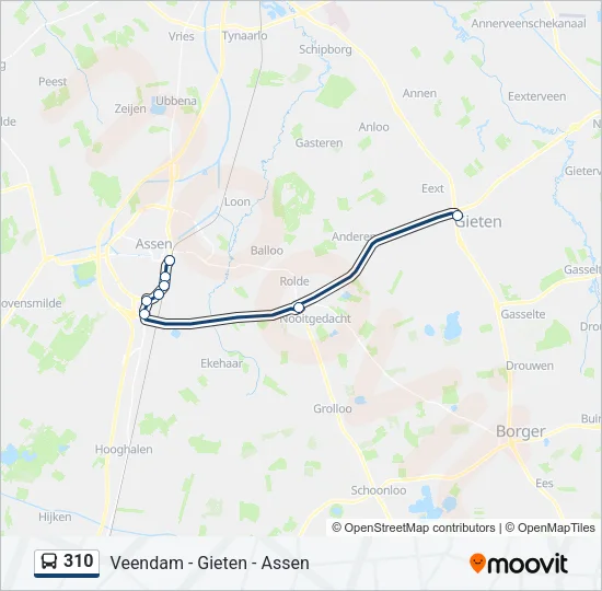 310 Bus Line Map