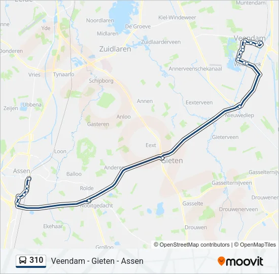 310 Bus Line Map