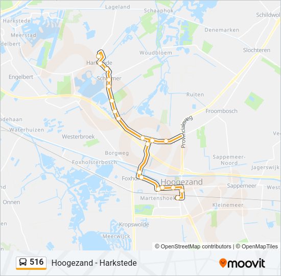 516 Bus Line Map