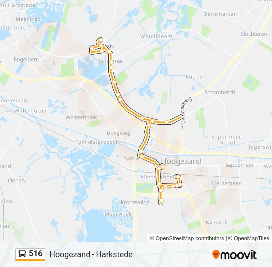 516 Bus Line Map