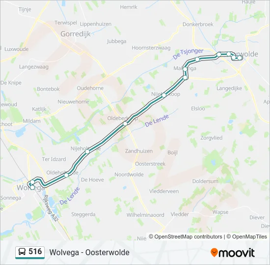 516 Bus Line Map