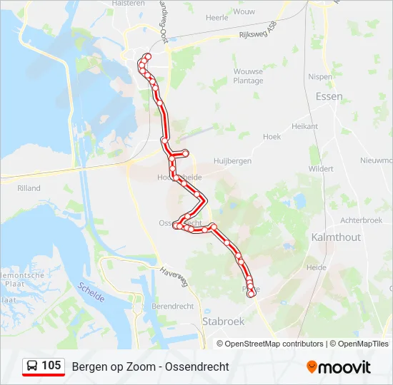 105 Bus Line Map