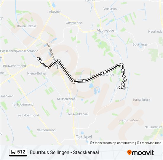 512 Bus Line Map