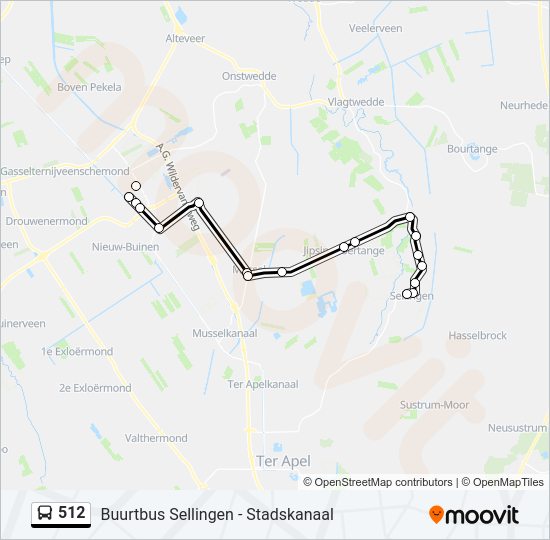 512 Bus Line Map