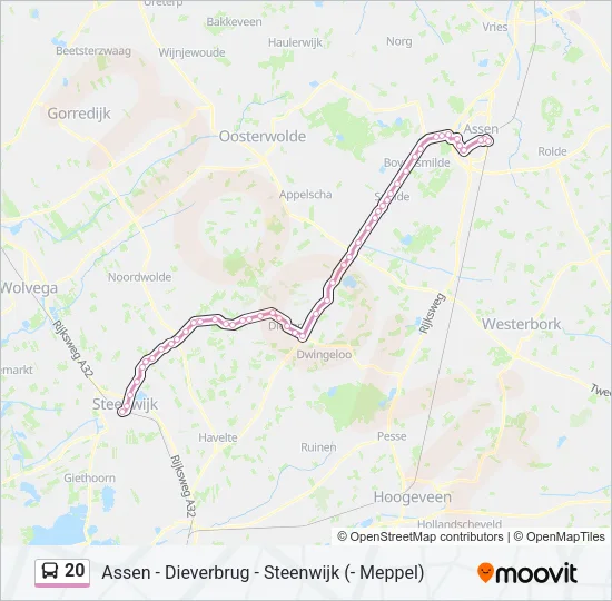 20 Bus Line Map