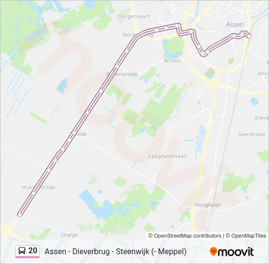 20 Bus Line Map