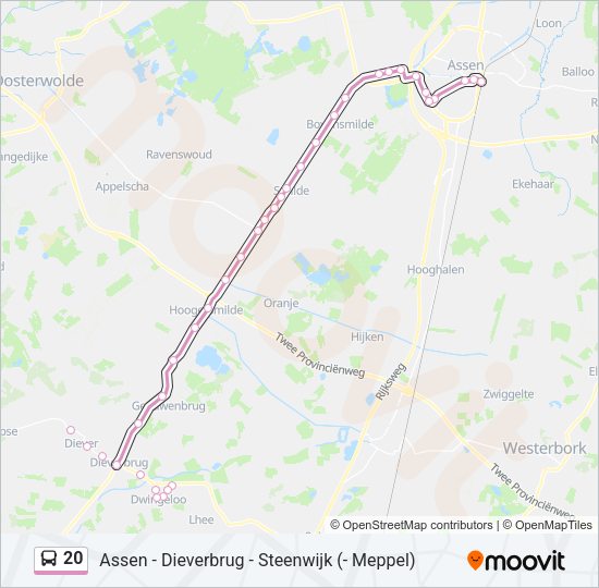 20 Bus Line Map