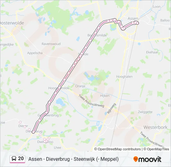 20 Bus Line Map
