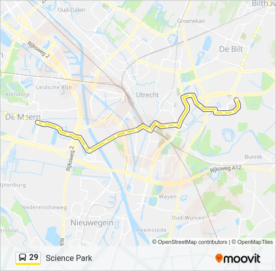 29 Bus Line Map