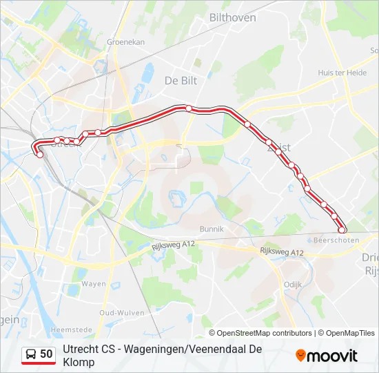 50 Bus Line Map