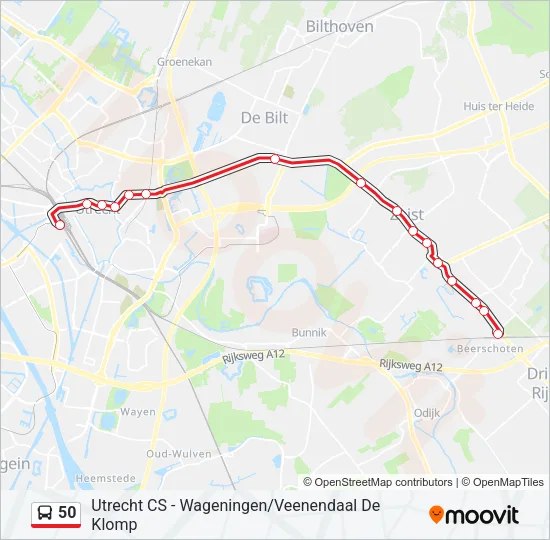 50 Bus Line Map