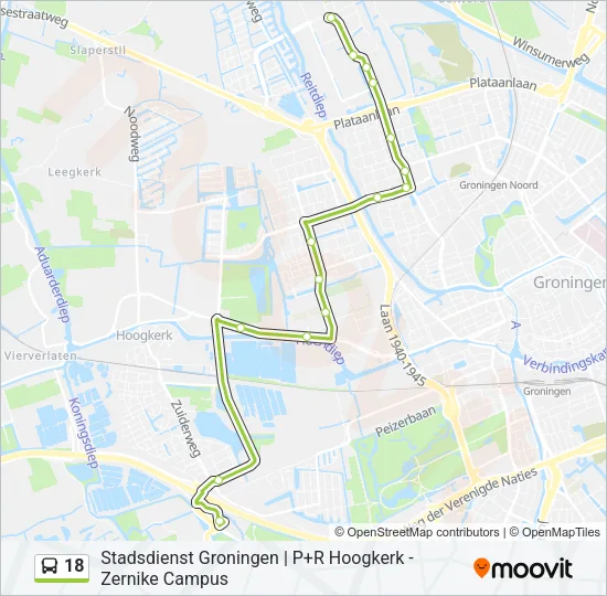 18 Bus Line Map