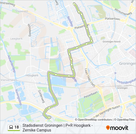 18 Bus Line Map
