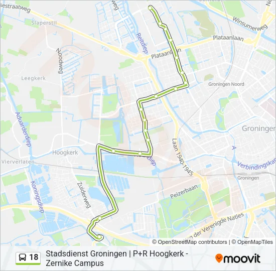18 Bus Line Map