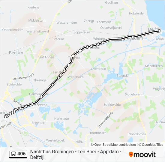 Schema Map.pdf 406 Route: dienstregelingen, haltes en kaarten - Groningen Centrum ...