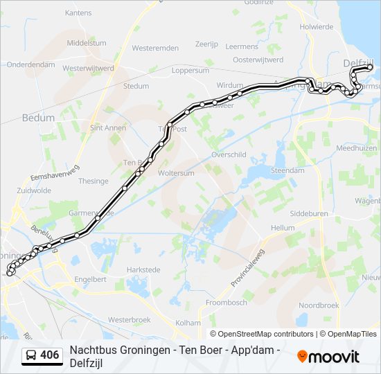 406 bus Line Map