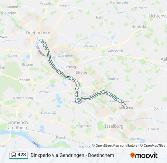 428 Bus Line Map