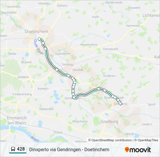 428 Bus Line Map