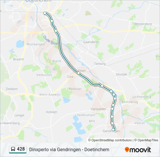 428 Bus Line Map