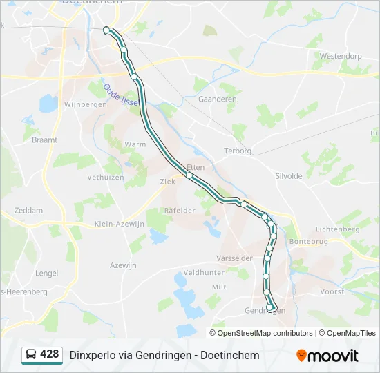 428 Bus Line Map