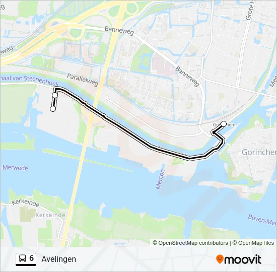 6 Bus Line Map