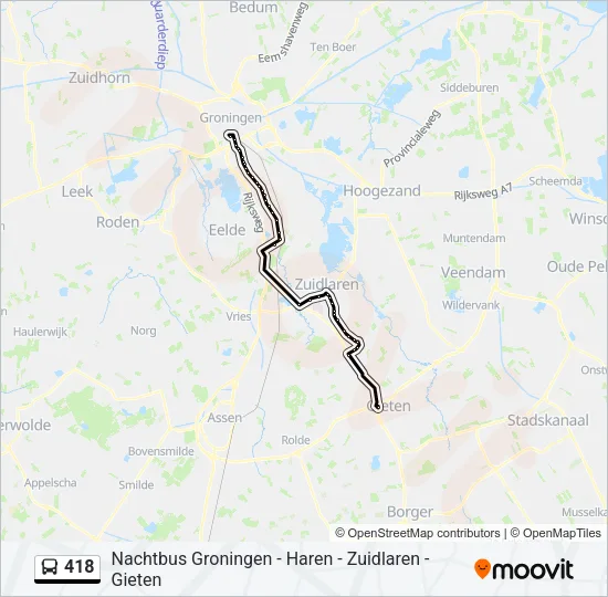 418 Bus Line Map