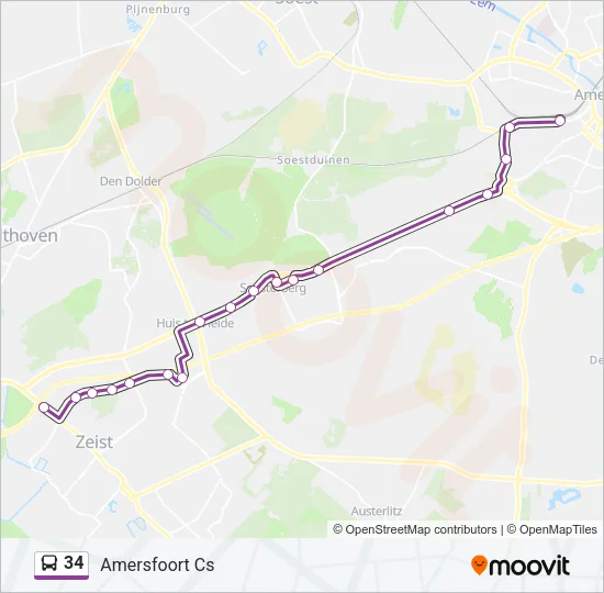 34 Bus Line Map