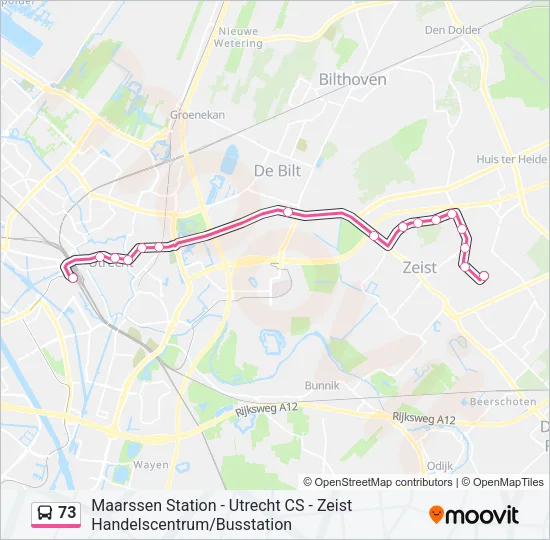73 Bus Line Map